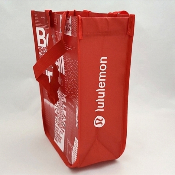 Lululemon 5 Reusable Collectible Carryall Totes White Red Beige Burgundy Olympic - Picture 4 of 16